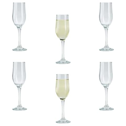 Tulip Champagne Flutes. Long Stem Prosecco Glasses. (Pack of 6) (195 cc/ml) Cover
