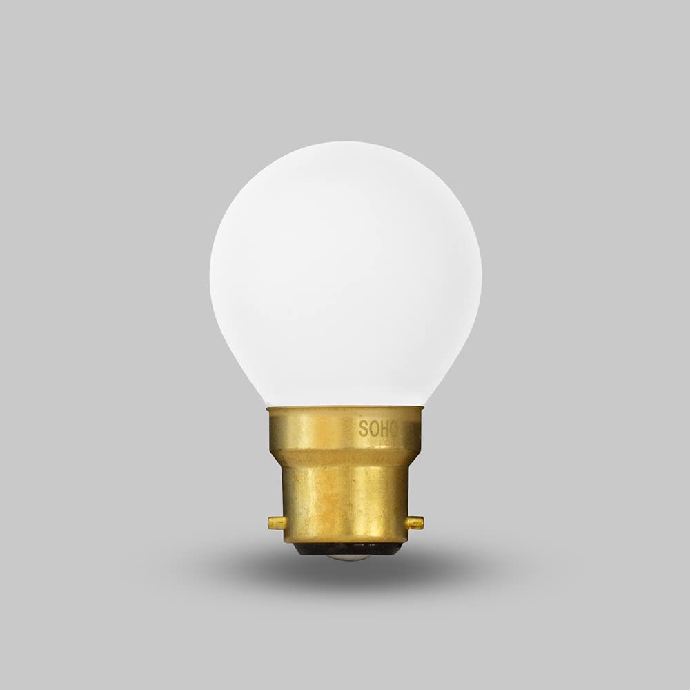 The Soho Lighting Company White/Light Soho Lighting 4W Watt 2800K Warm B22 Bayonett Fitting Matt G45 Golfball Dimmable Energy Saving Led Bulb | Stylish, Modern And Suitable For All Switch Types And Dimming, Long Lasting