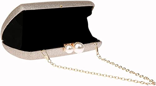 Tassen for vrouwen mini crossbody tas feest bruiloft banket avondtas tas portemonnee, damesklauwen eenvoudige stijlvolle avondtassen prom feestje bruiloft cocktail portemonnees (Color : Champagne) - Image 4