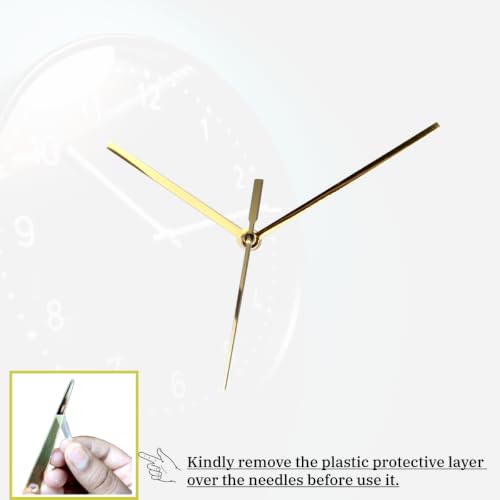 Image of 18mm Silent Sweep Clock Machine and Sturdy Silver Metal Hands | Non-Ticking Battery Operated Clock Movement Replacement for DIY Resin Clocks & Art Craft Repair