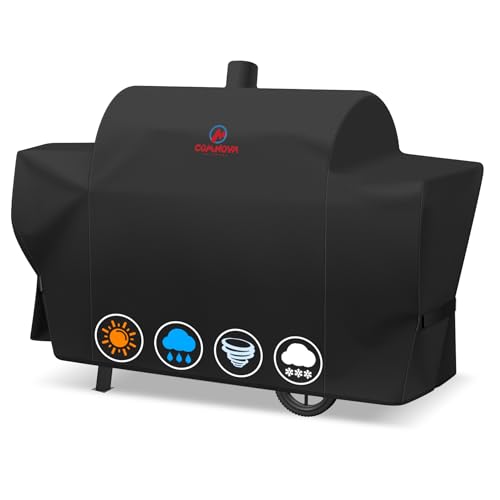 Grill Cover for Oklahoma Joe's Longhorn Combo Grill - 600D Premium BBQ Cover Waterproof & Heavy Duty for Oklahoma Joe's Charcoal Gas Smoker Combo, 69' L x 25' W x 43' H