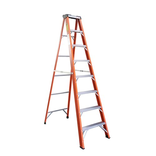 8-Foot Fiberglass Step Ladder, 250 Pound Capacity, New 2026 Requirements