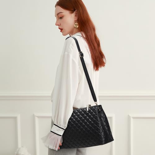 Image of Women's Purses Medium Top Handle Shoulder Hobo Tote Leather Handbag
