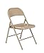 National Public Seating 901 Lot de 4 chaises Pliantes en Acier Beige