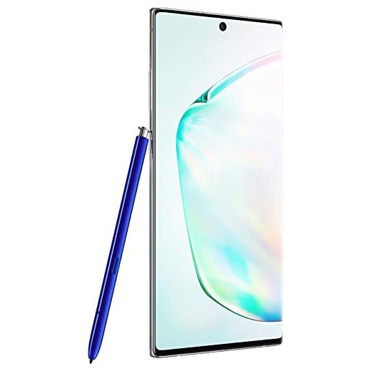 Samsung Galaxy Note 10+ Plus 256GB with S Pen Aura Glow/Silver (Factory Unlocked for GSM & CDMA, 6.8 Inch Display, U.S. Warranty) SM-N975UZKAXAA