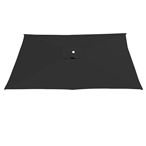 Strong Camel Replacement Canopy Cover for 10' X 6.5' Cantilever Patio Umbrella Offest Parasol Top Replacement (Black)
