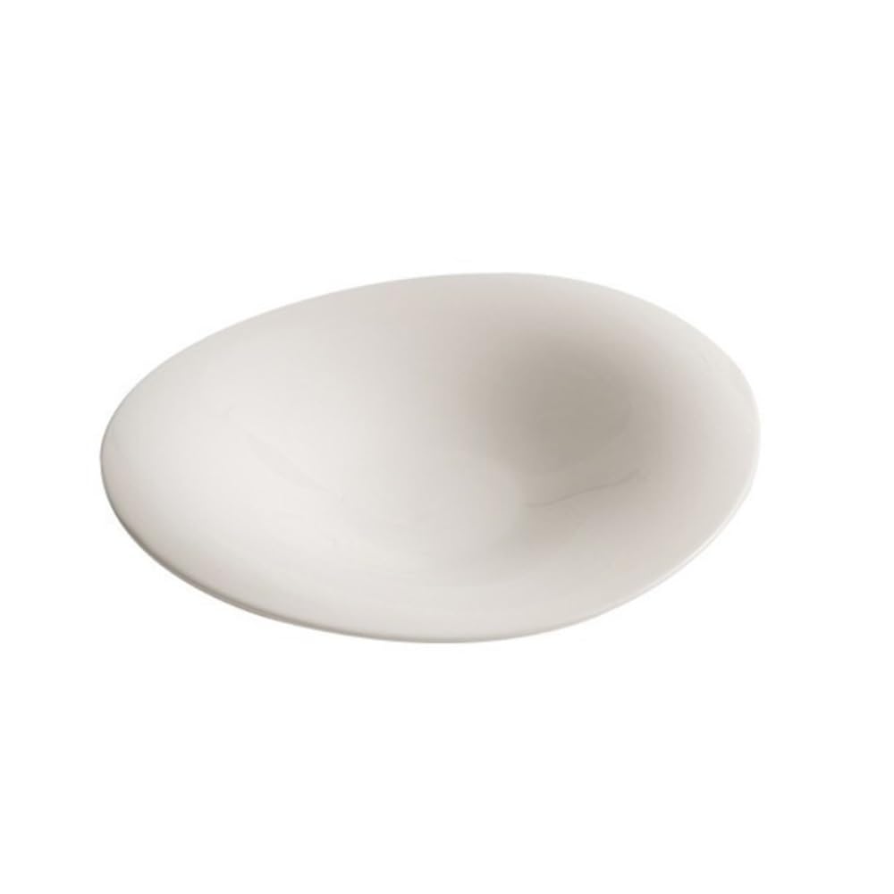 Talerze Obiadowe Gruby biały ceramiczny talerz do serwowania - sałatka z sushi, makaron, zupa(31.3cm)