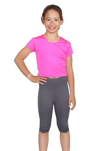 Mallas de ciclismo infantiles que evitan rozaduras con encaje suave 2