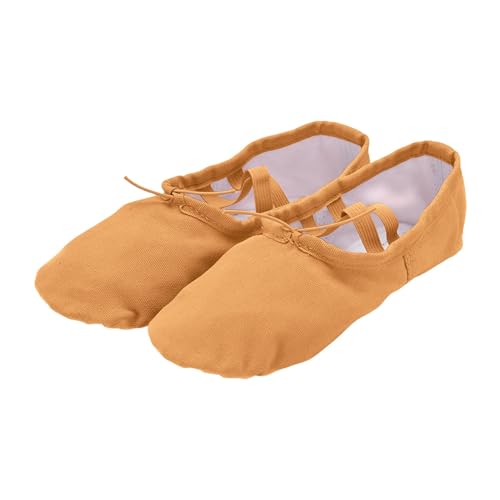 Yoga Ballet Shoes for Toddler Girls Satin Ballet Slippers Soft Soled Exercise Dance Shoes Indoor Walking Shoes