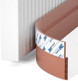 Tapel Draft Excluder for Doors with 3M 9448 Adhesive - Super Strength Sealant Weather & Temperature Resistant - Draught Excluder Strip for Noise Reduction & Cold Protection - Brown - 1m(L) x 5cm(T)