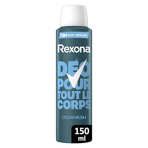 Rexona Men spray déodorant corps entier Ocean Rush 150ml soin fraîcheur masculine 72H