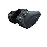 La bolsa del manillar de la motocicleta está construida en cuero PU con remaches, costura hecha a mano y un grosor moderado que mantiene la forma de la bolsa.