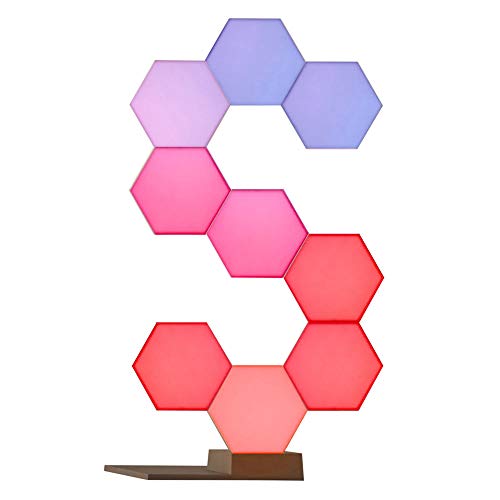 Yescom APP Control 9 Pack Smart LED Light Panels Hexagon Smarter Kit WiFi LED Table Light Kit Music Sync DIY Design Compatible with Alexa Google for Gaming TV Decor