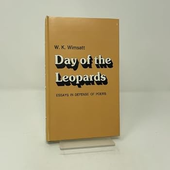 Hardcover Day of the leopards: Essays in defense of poems Book