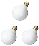 Satco S3671 Light Bulb (Pack of 3), Gloss White Finish, 40W, 120V, G30, E26 Medium Base, 2700K, Dimmable, 300 Lumens, 5.13" MOL, 3.75" MOD, 2500 Rated Life Hours