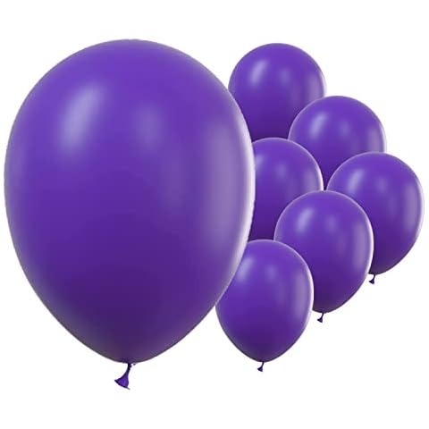 12 inch Party Balloons Birthday Party Decoration Purple Balloons Wedding Anniversary Balloons Natural Latex Premium Balloons Pack of 25 Cover
