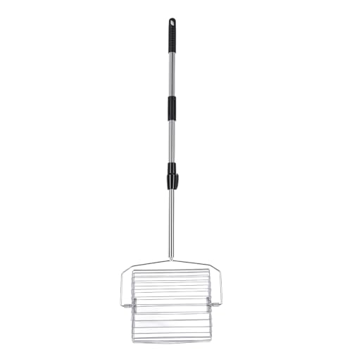 SALALIS Recolector Eficiente de Pelotas de Tenis Rodantes con Antideslizante para Cosechas Rápidas de Acero Inoxidable (S)