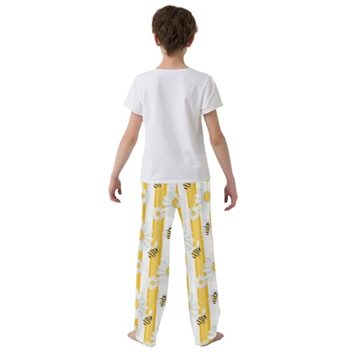 Pajama Bottoms, Pajamas Pant Daisy Flowers Lounge Wear Casual Bees Cartoon Sleep Long Pants Soft Pjs Sleepwear3