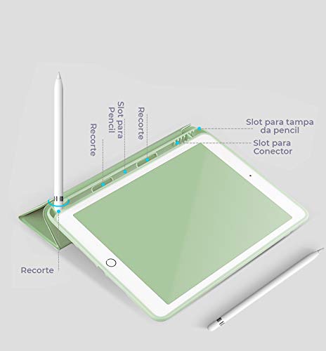 Capa Ipad 7ª, 8ª e 9ª Geração 10.2″ WB - Premium Slim Antichoque com Compart. Para Pencil - Verde Me