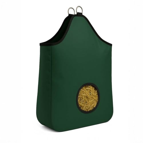 AJ Tack Hay Bag, 600D PVC Nylon, 2-Flake, 7 in Opening Green
