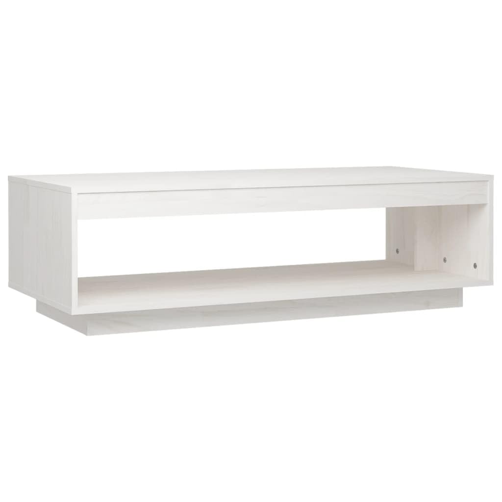 Couchtisch Weiß 110x50x33,5 cm Kiefer Massivholz