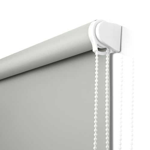 NUTRO CHILL Blackout Roller Blinds, Window Shades Blackout with Thermal Insulated, UV Protection Fabric Window Shades for Home and Office, Easy to Install（32" W x 68" L, Light Grey）