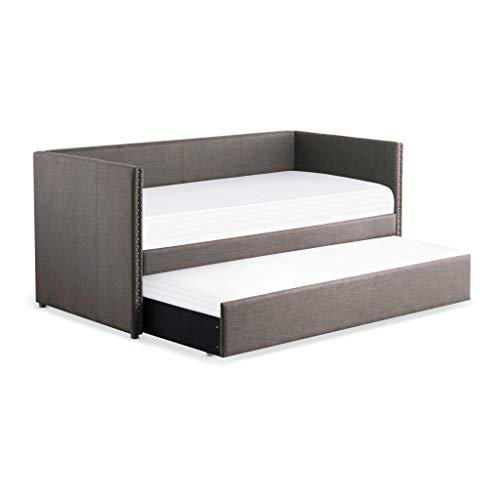 Homelegance 4969GY Dufort Tuxedo Daybed with Trundle, Twin, Gray
