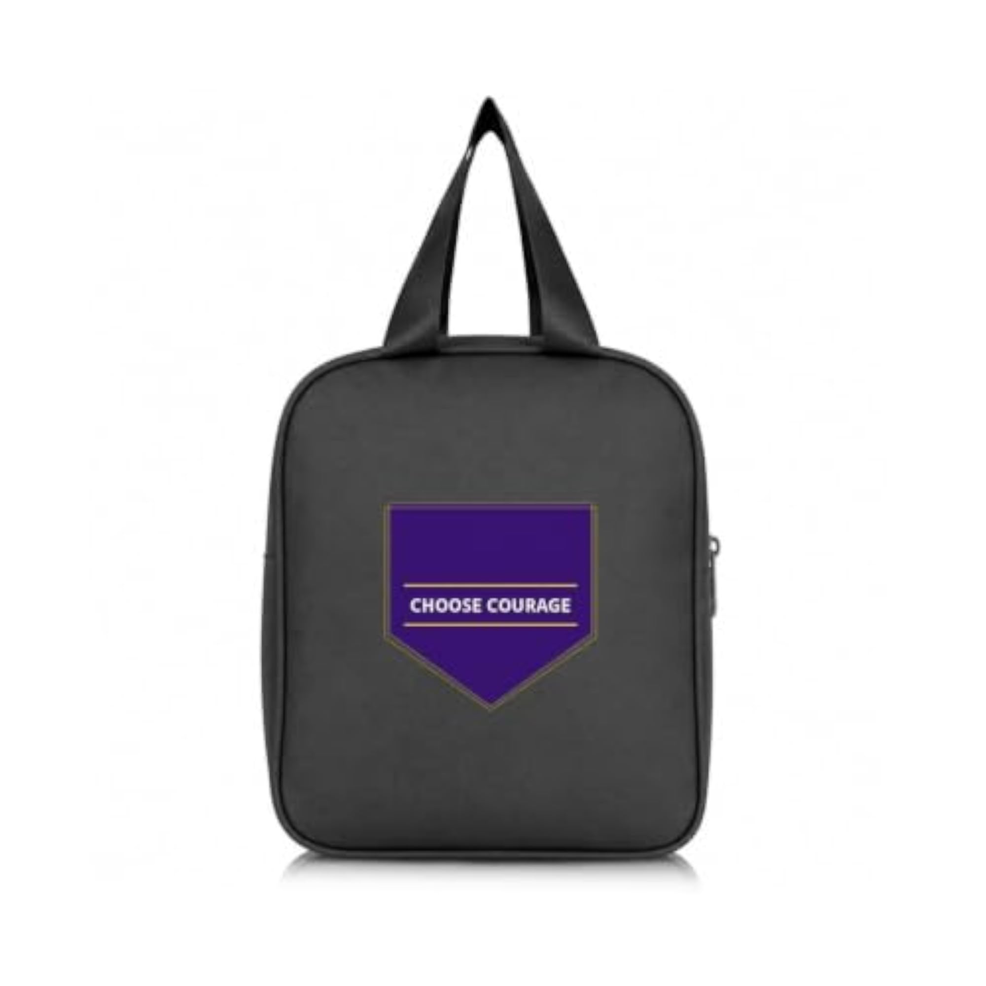 Reusable Portable Lunch Bag with Front Storage Pocket, Zipper Closure