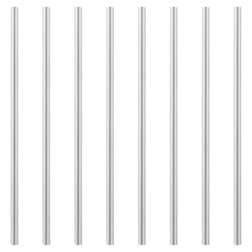 LDHHYH 8 Pack 1/2" Diameter 6061 Aluminum Rod, 16" Long Round Aluminum Rod, Metal Solid Stick for DIY Craft Industry Construction