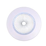 Wonderlamp - Wentylator sufitowy Ponele Lampa sufitowa LED bez widocznych łopatek, biała, podświetlana pamięć