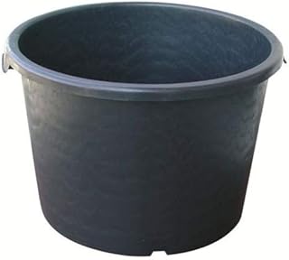 Muddy Hands Large Black Plastic Plant Pot with Handles Round Outdoor Garden Tree Container Planter (1, 30 Litre)