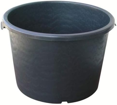 Muddy Hands Large Black Plastic Plant Pot with Handles Round Outdoor Garden Tree Container Planter (2, 30 Litre)