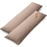 Photo Gallery naturemark confezione da 2 federe per cuscini in jersey, per dormire lateralmente, cuscino per il collo, conformi all’oeko-tex, da 40 x 145 cm, in diversi colori e dimensioni, sabbia/beige Photo Gallery naturemark confezione da 2 federe per cuscini in jersey, per dormire lateralmente, cuscino per il collo, conformi all’oeko-tex, da 40 x 145 cm, in diversi colori e dimensioni, sabbia/beige