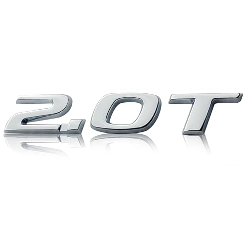 Image of Zhizhong 2.0T Letter Emblem Trunk Lid Rear Logo Badge Fits 2017-2022 Accord Civic (Silver)