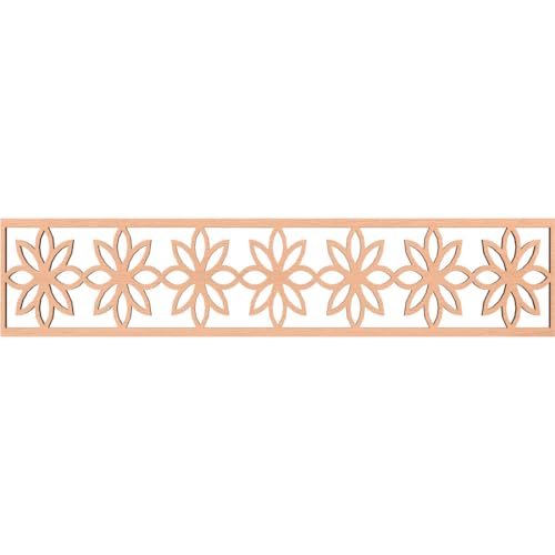 46 3/4"W x 10"H x 3/8"T Daisy Fretwork Moulding, Alder