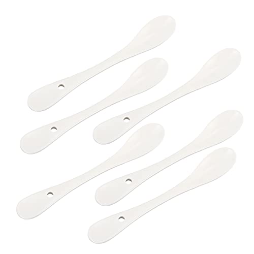 NAMOARLY 6piezas Cucharas De Café De Cerámica Para Postres Cucharitas Blancas Para Mezclar Casa y Oficina Para Helados y Café