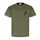 Design/Druck aus Deutschland Obergefreiter Dienstgrad Bundeswehr BW Abzeichen Schulterklappe - T Shirt #15872, Größe:XL, Farbe:Oliv