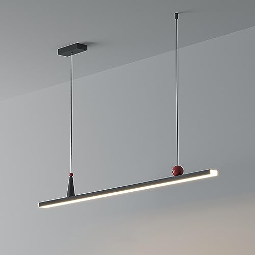 Lustre suspension LED design épuré et plafonnier haut de gamme en métal