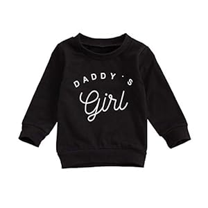 Infant Toddler Baby Girl Long Sleeve Shirts Daddys Girl Pullover Sweatshirt Tops Fall Outfit Casual Clothes