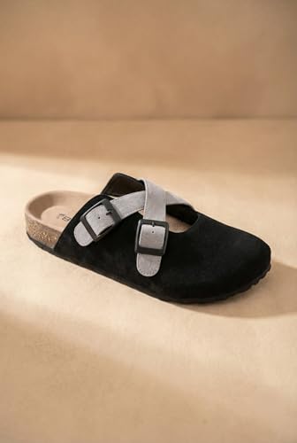 Image of Big Fox Men's Premium Closed-Toe Comfort Sandals with Adjustable Buckles | Cushioned Footbed | Casual