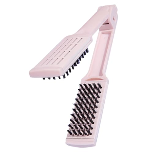 PAMINGONO コーム ヘアツール 直毛 - Straight hair コームアタッチメント 折りたたみヘアブラシ かつら人毛用ホットコーム プラスチックの毛 ピンク