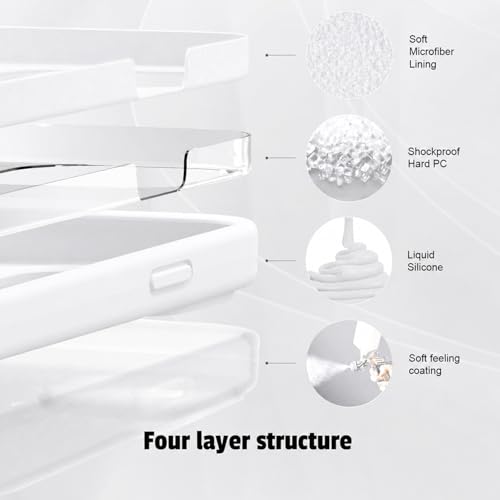 Image of LIRAMARK Liquid Silicone Soft Back Cover Case for OnePlus Nord 5 5G| Soft Micro-Fibre Lining Inside | Camera Protection Bump (White)