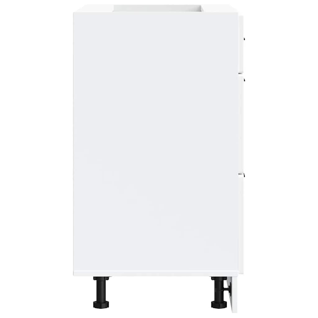 Armoire de cuisine Porto blanc bois d ingénierie