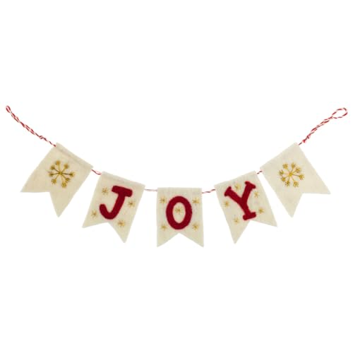 Boston International Felt Garland Holiday Decorations, 23", Joy