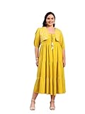 Stylum Vestido escalonado de rayón bordado y color verde lima para mujer, talla grande, con chaqueta, lime green, 6XL