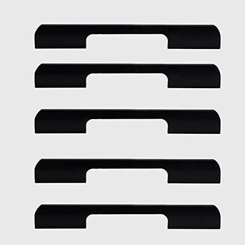 5 Unités Cuisine Armoire Porte Poignées Placard Tiroir Chambre Meubles Tirer Bureau Home Decorating,Noir Et Or,Aluminium,avec des vis Cover