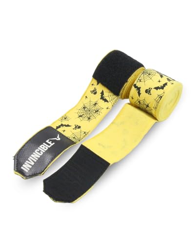 Image of Invincible Mexican Style Semi-Stretch Hand Wraps (Yellow Bat Spider, 2.5 Meter)