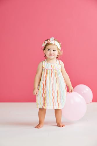 Mud Pie Baby Girls Children's Rainbow Dress and Headband2