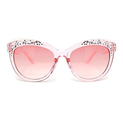 SA106 Girls Child Size Engraved Bling Foil Plastic Round Horn Rim Sunglasses2