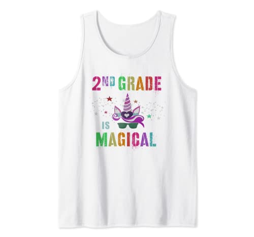 2nd Grader Kids Teacher Second Grade Is Magic I'm Unicorn Débardeur